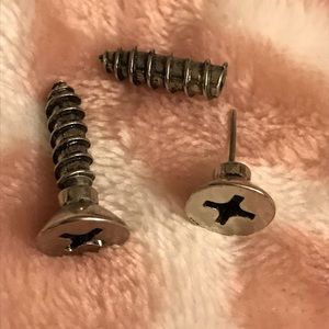 Fake screw earrings